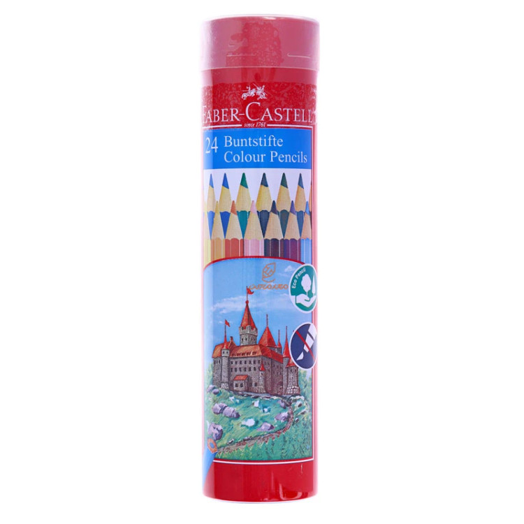 مداد رنگی 24 رنگ کلاسیک استوانه ای فابرکاستل