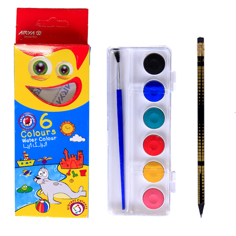 قیمت و خرید آبرنگ 6 رنگ مدل آریا