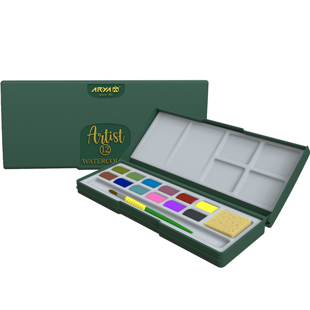 آبرنگ 12 رنگ آرتیست آریا‎