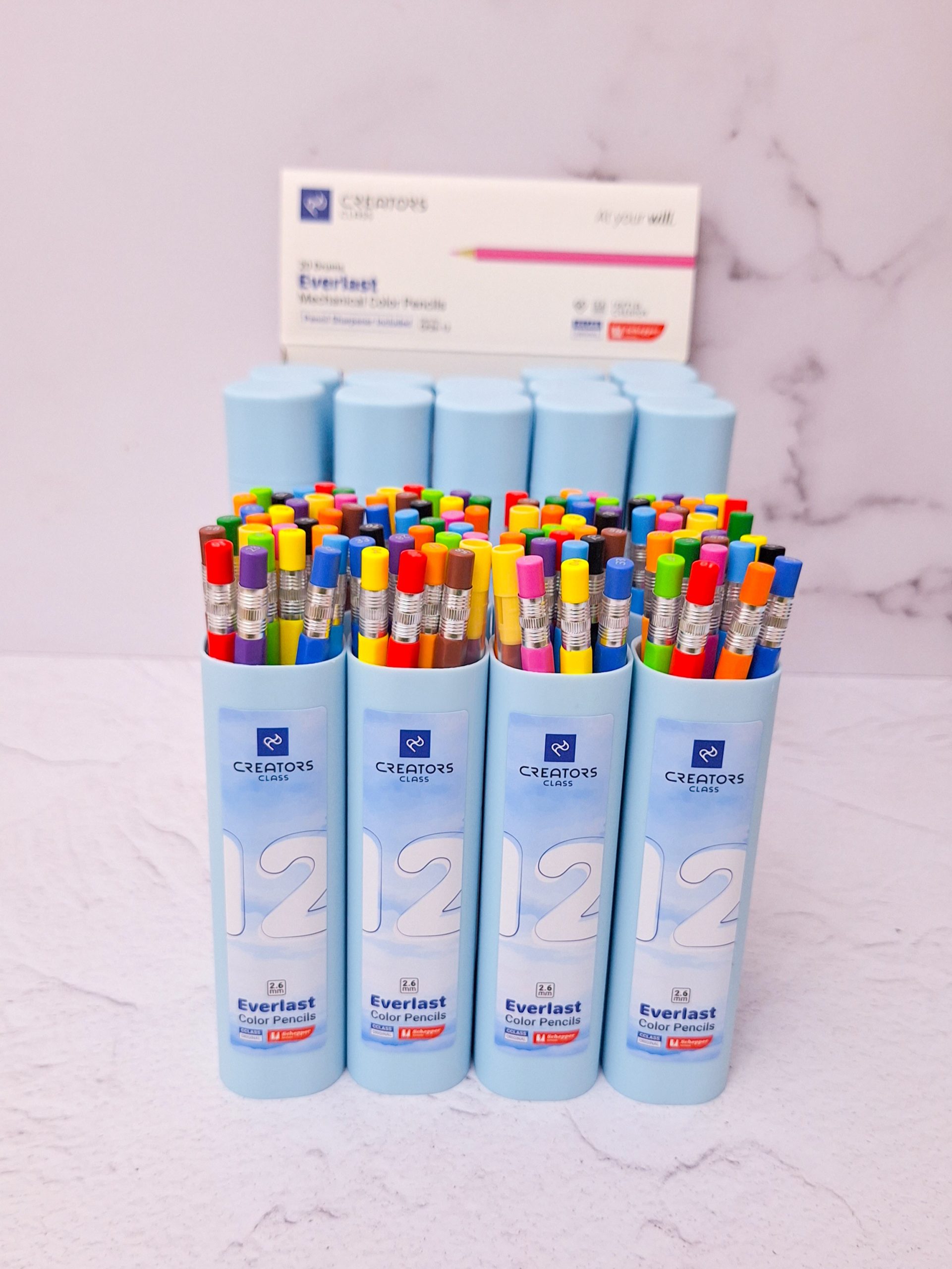 خرید مداد رنگی اتودی 12 رنگ جعبه استوانه سی کلاس C.CLASS