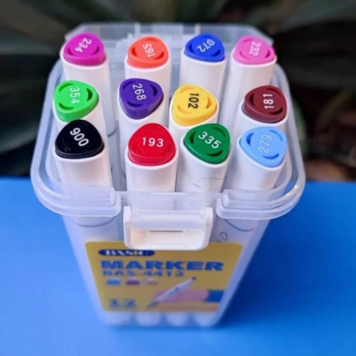 ماژیک راندو 12 رنگ 2 سر (طرح تاچ) 4412 بیسیک